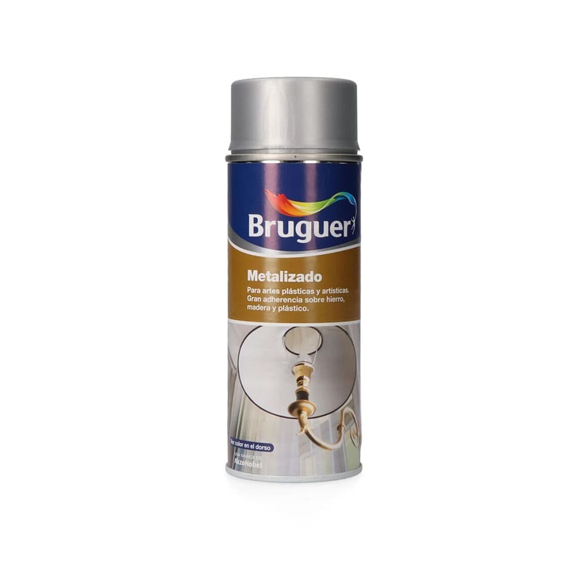 Pintura En Spray Bruguer 5198002 Metalizado Plateado 400 Ml