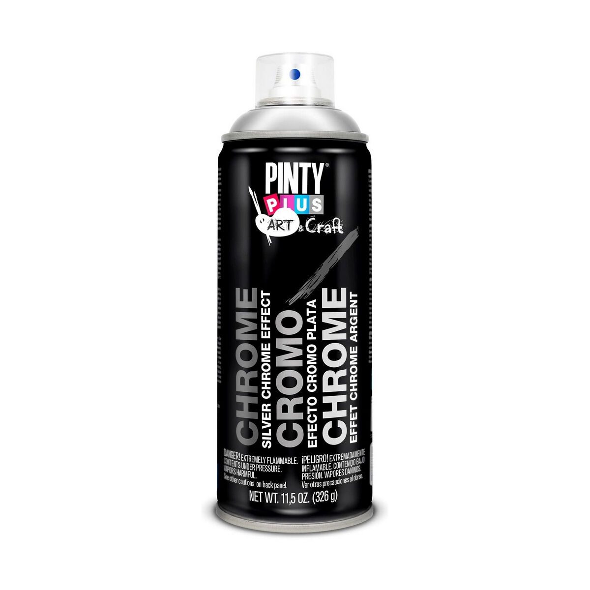 Pintura En Spray Pintyplus Art & Craft C150 Cromo 400 Ml Plateado