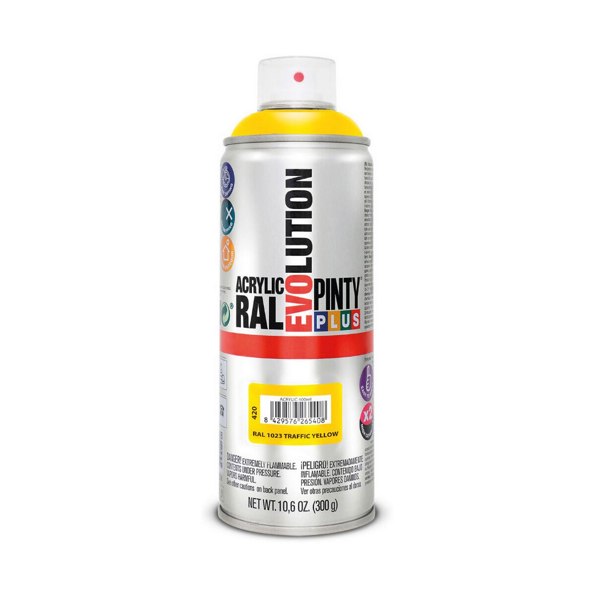 Pintura En Spray Pintyplus Evolution Ral 1023 300 Ml Traffic Yellow