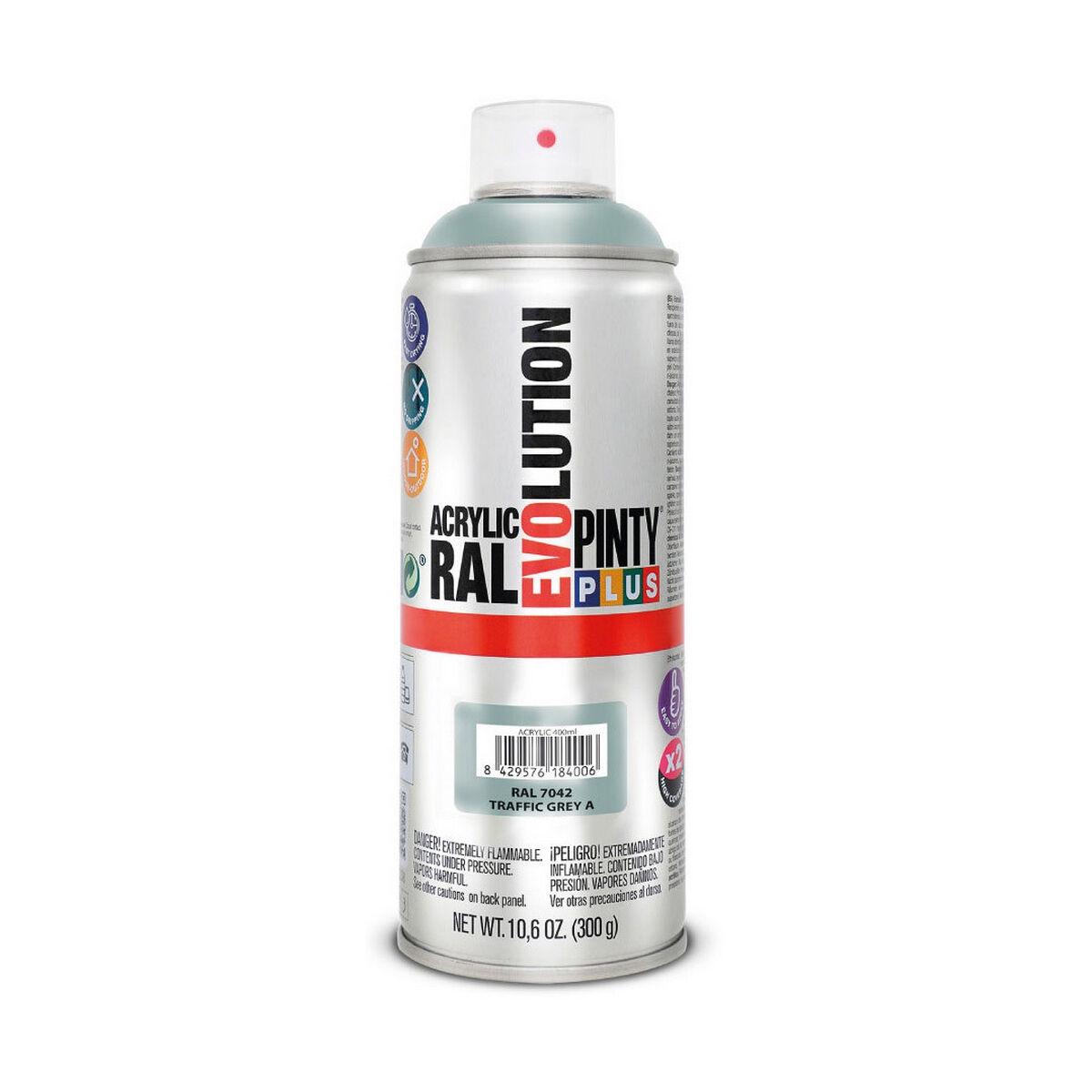 Pintura En Spray Pintyplus Evolution Ral 7042 400 Ml Traffic Grey