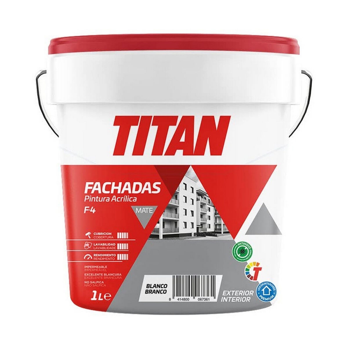 Pintura Titan 125670001 125 Ml Blanco 1 L