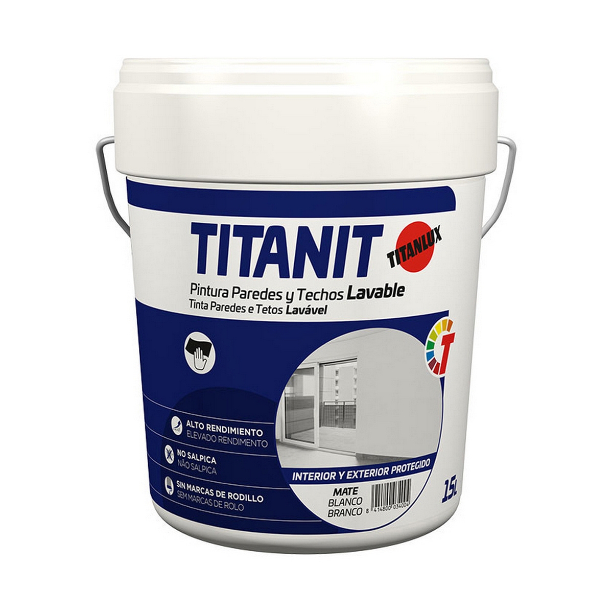 Pintura Titanlux Biolux  A62000815 Blanco 15 L