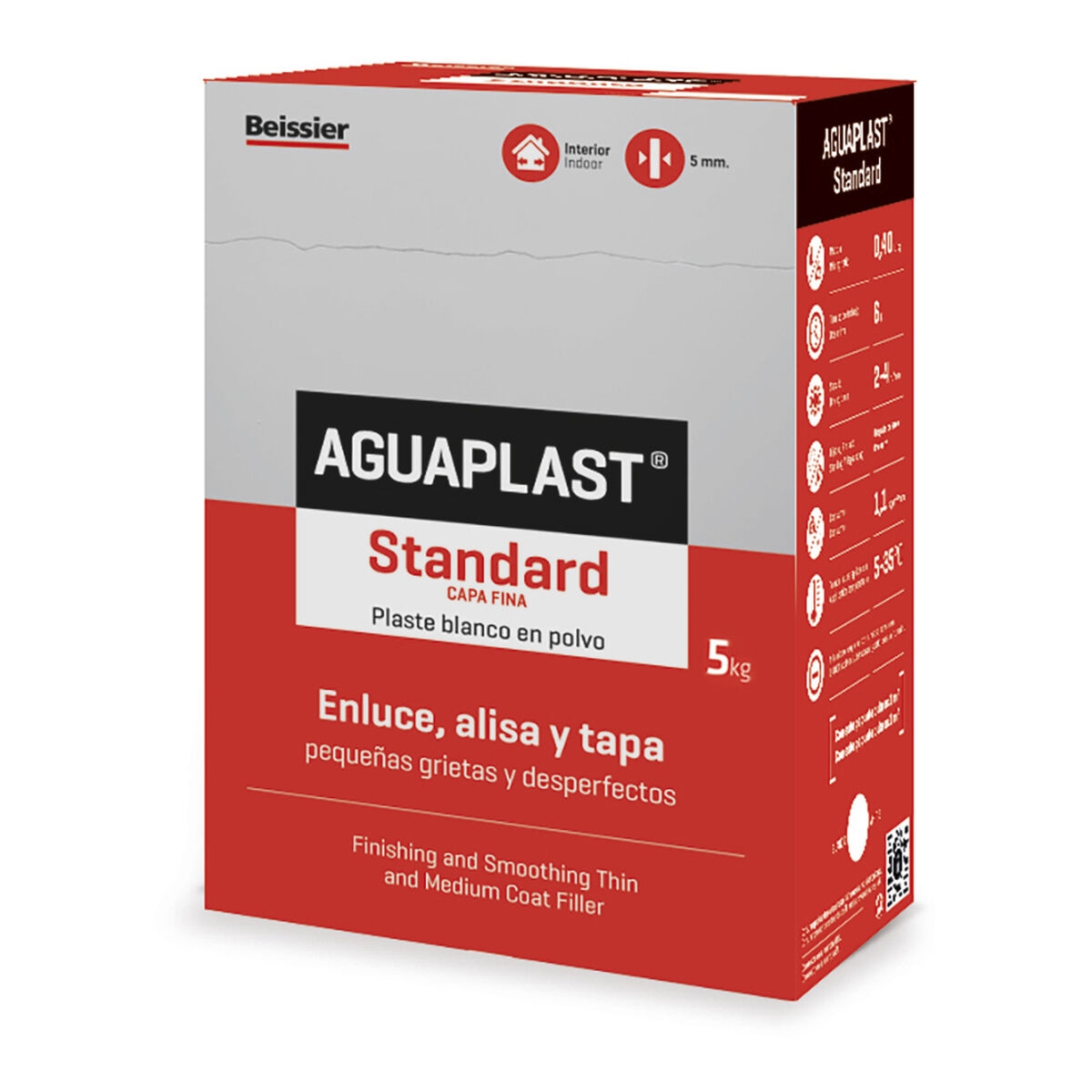 Plaste En Polvo Aguaplast 70002-007 Standard Blanco