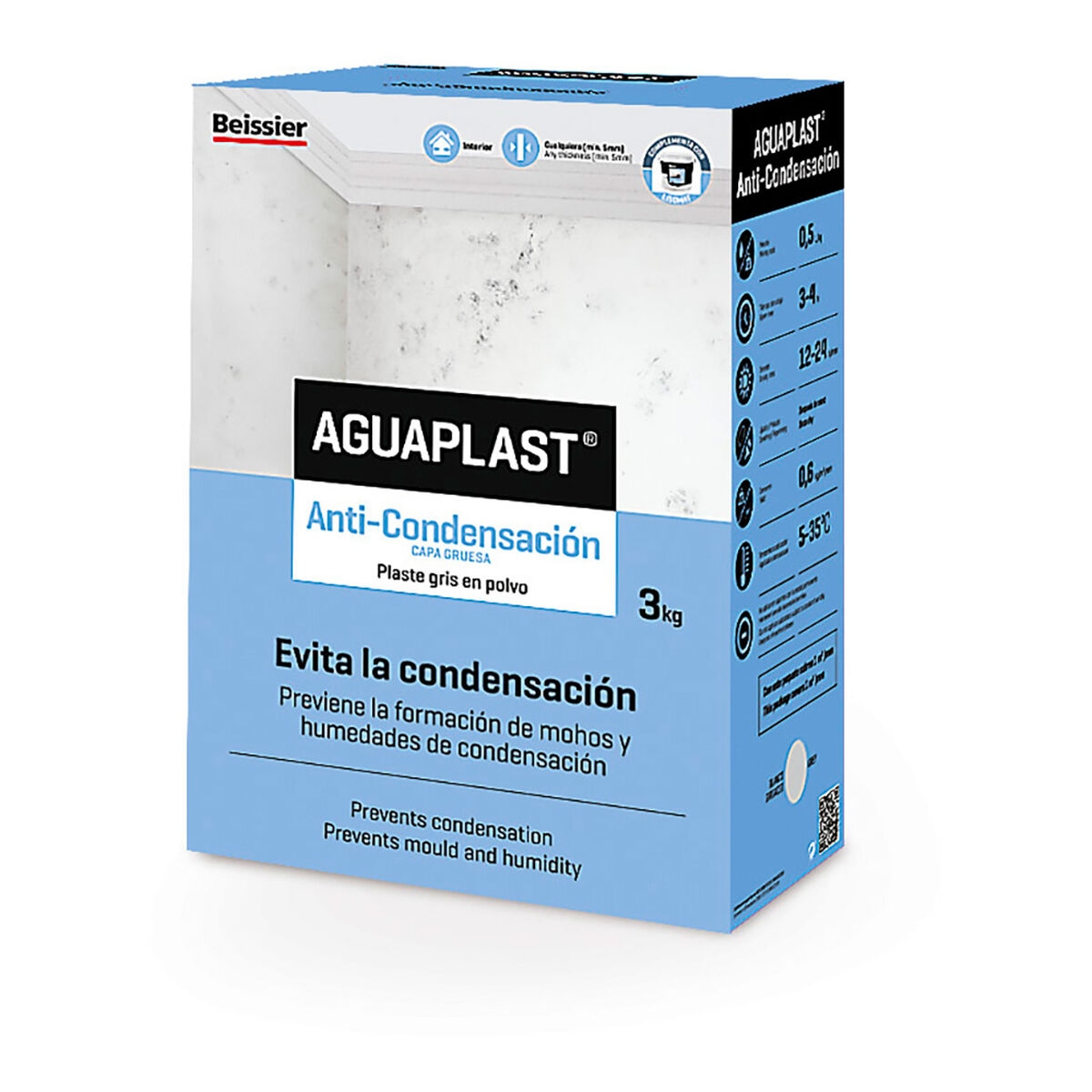 Plaste En Polvo Aguaplast 70026-004 Gris