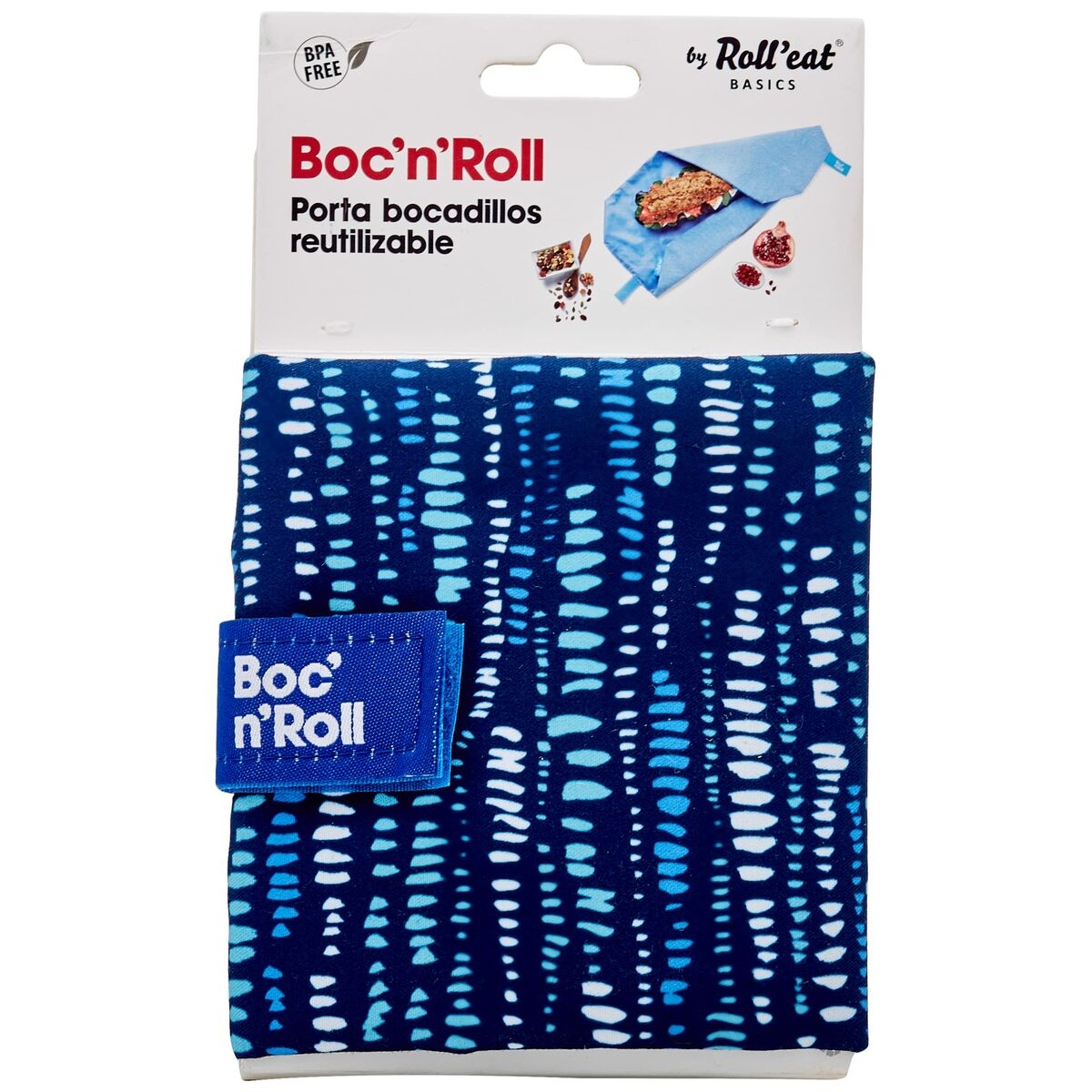 Portabocadillos Roll'Eat Boc'N'Roll Essential Marine Azul (11 X 15 Cm)