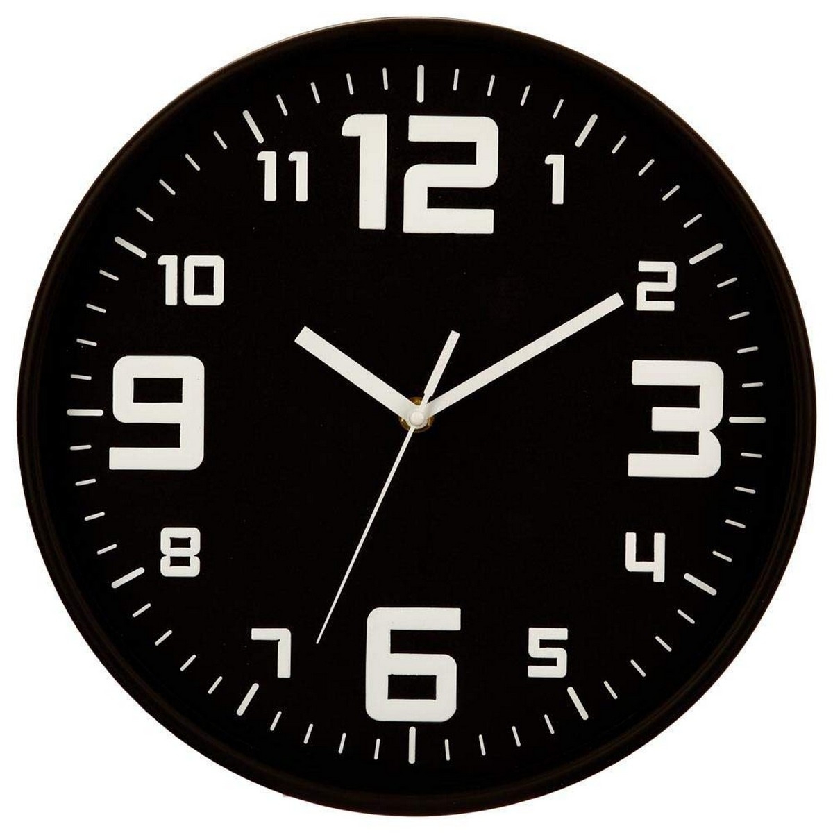 Reloj de Pared 5Five Negro Polipropileno (ø 30 Cm)