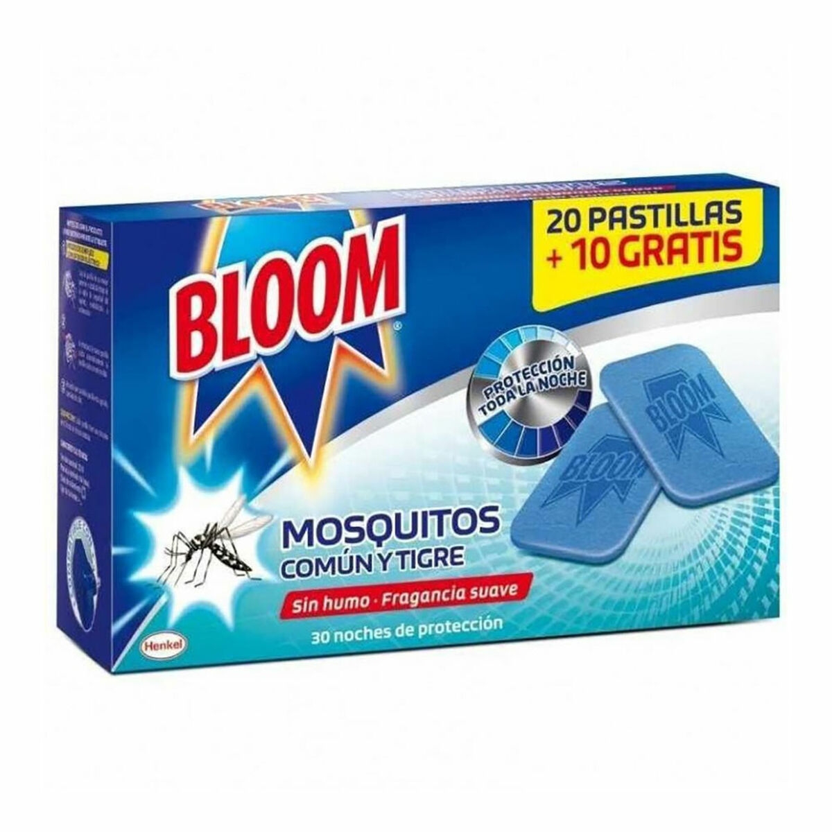 Repelente de Mosquitos Común y Tigre Henkel Bloom Recambio 30 Piezas