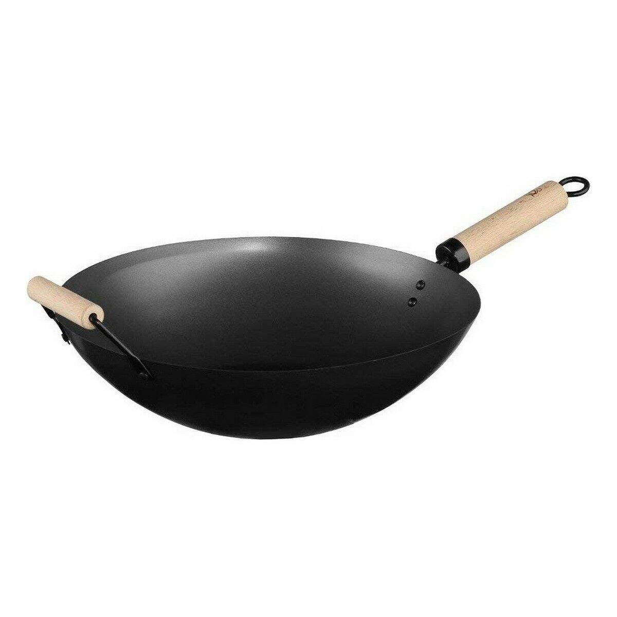 Sartén Wok Secret de Gourmet Negro Acero Inoxidable ø 35 Cm