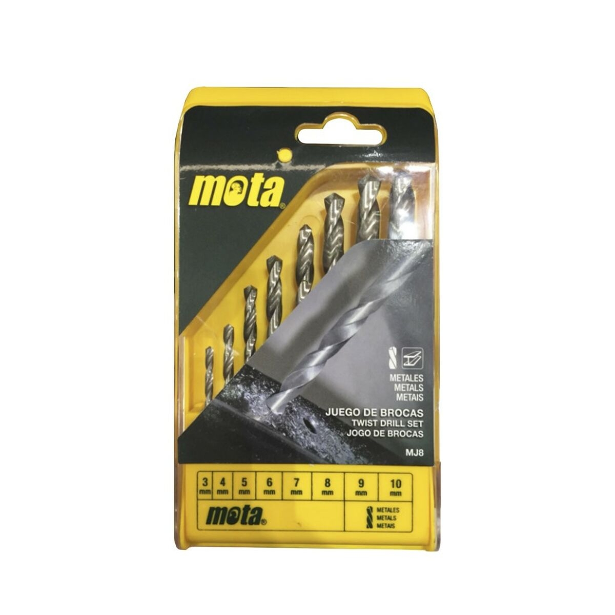 Set de Brocas Mota Mj8 Desbaste Metal 8 Piezas Tungsteno