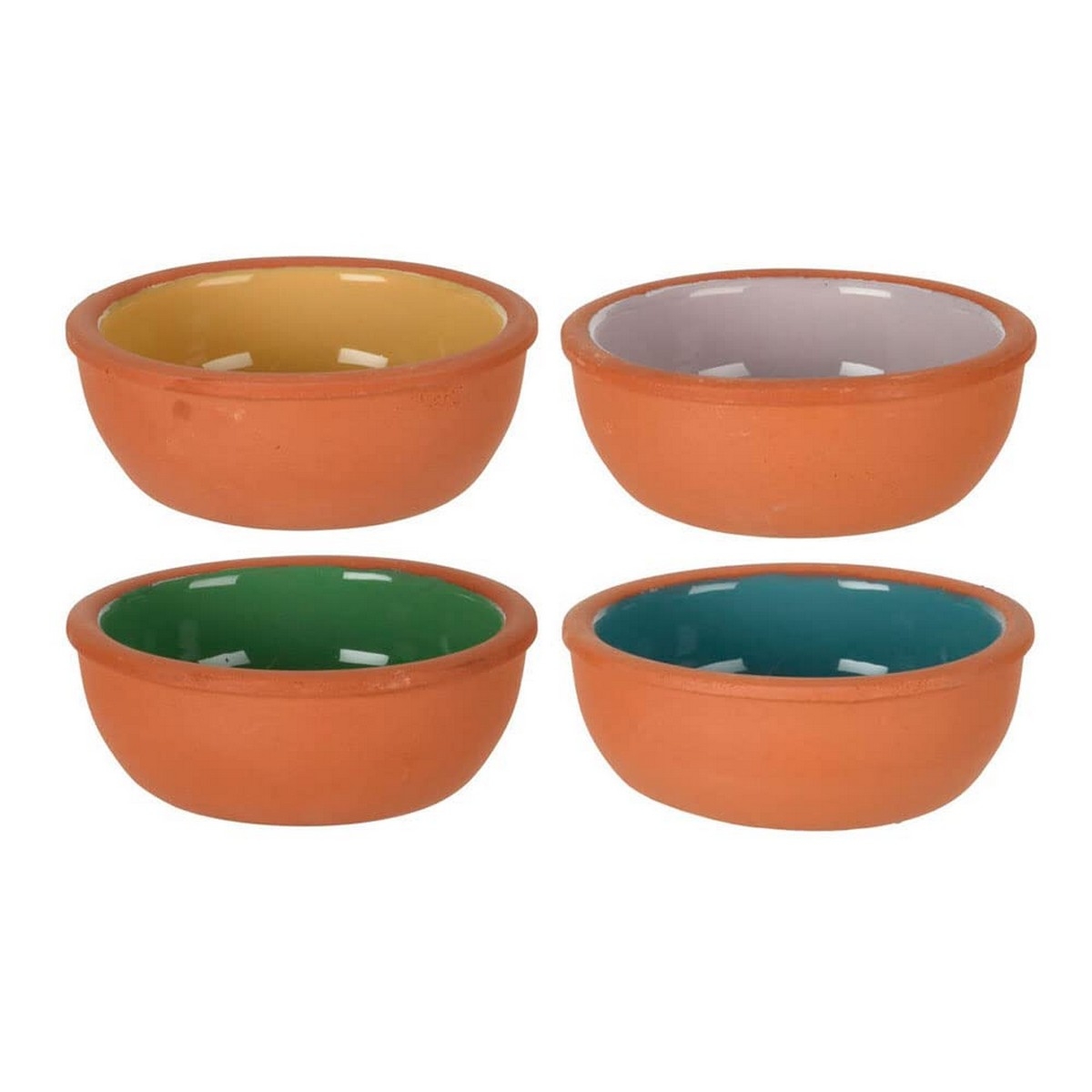 Set de Cuencos Excellent Houseware Barro Cocido Aperitivo ø 10,4 X 4,2 Cm Terracota 4 Piezas