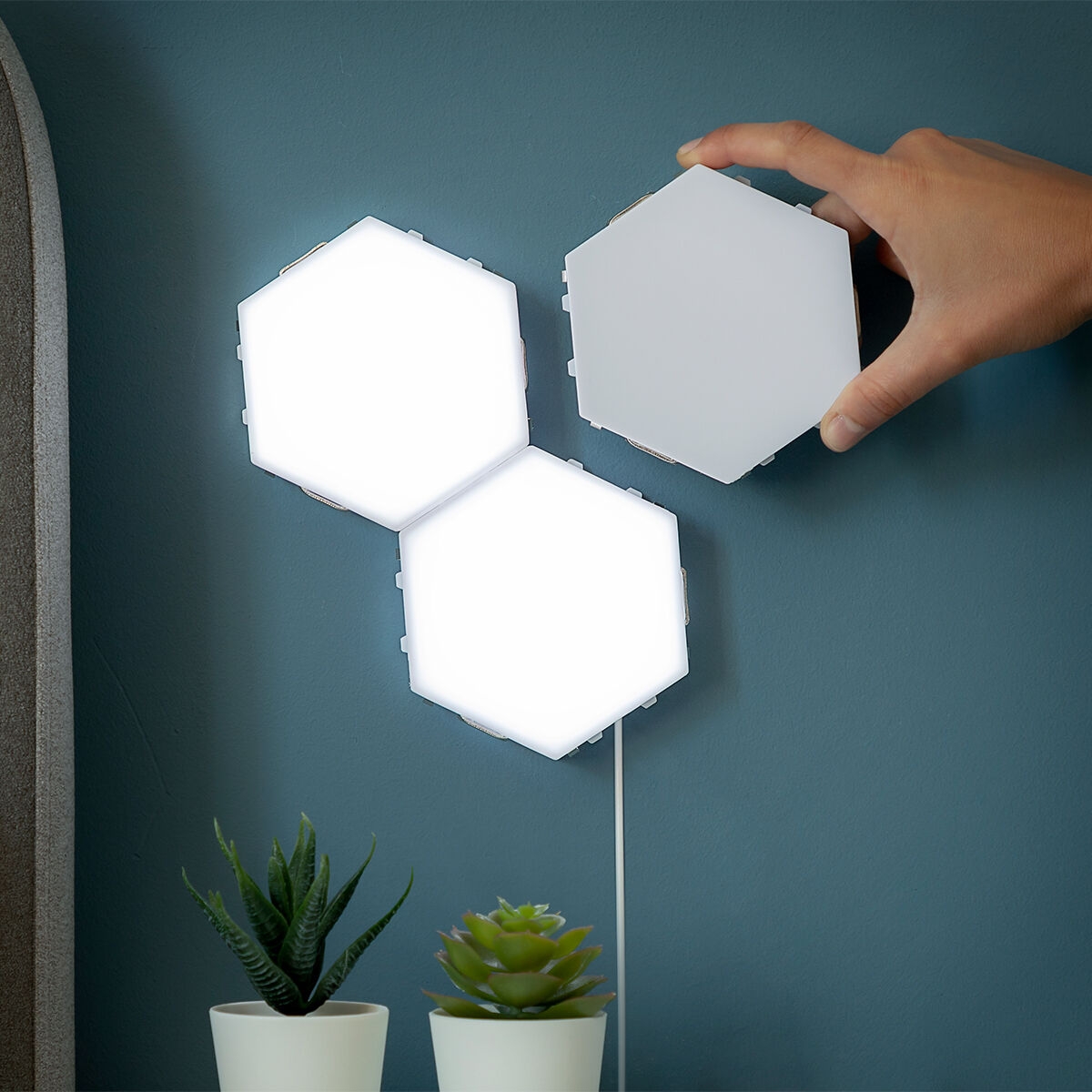 Set de Paneles Led Modulares Magnéticos y Táctiles Tilight Innovagoods (Pack de 3)