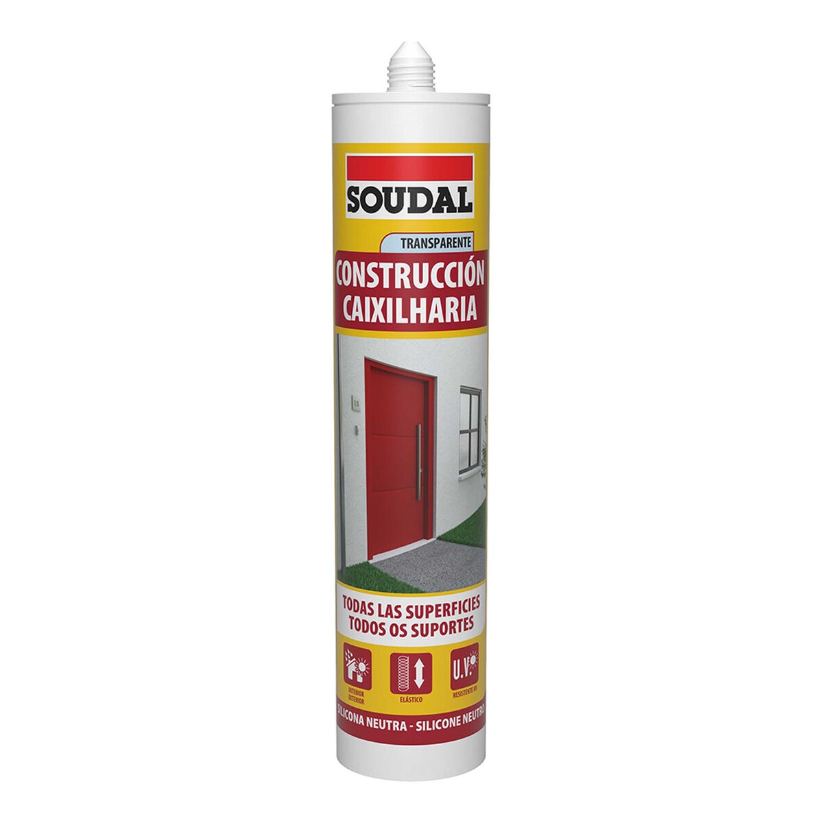 Silicona Soudal 115785 Construcción Translúcido 290 Ml