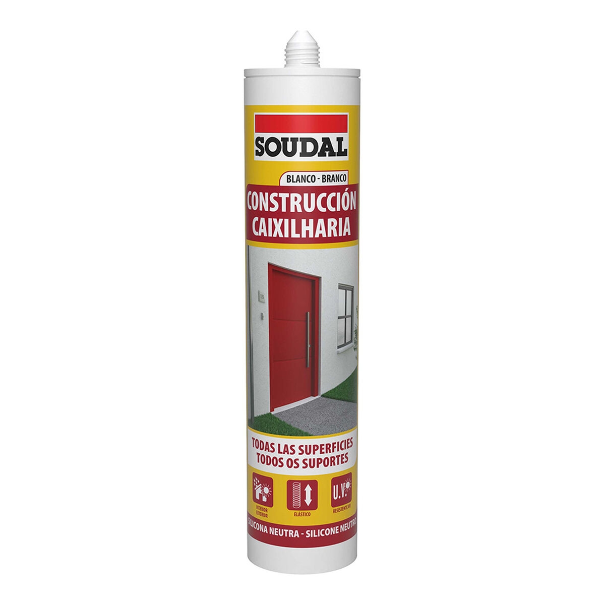 Silicona Soudal 115786 Construcción Blanco 290 Ml