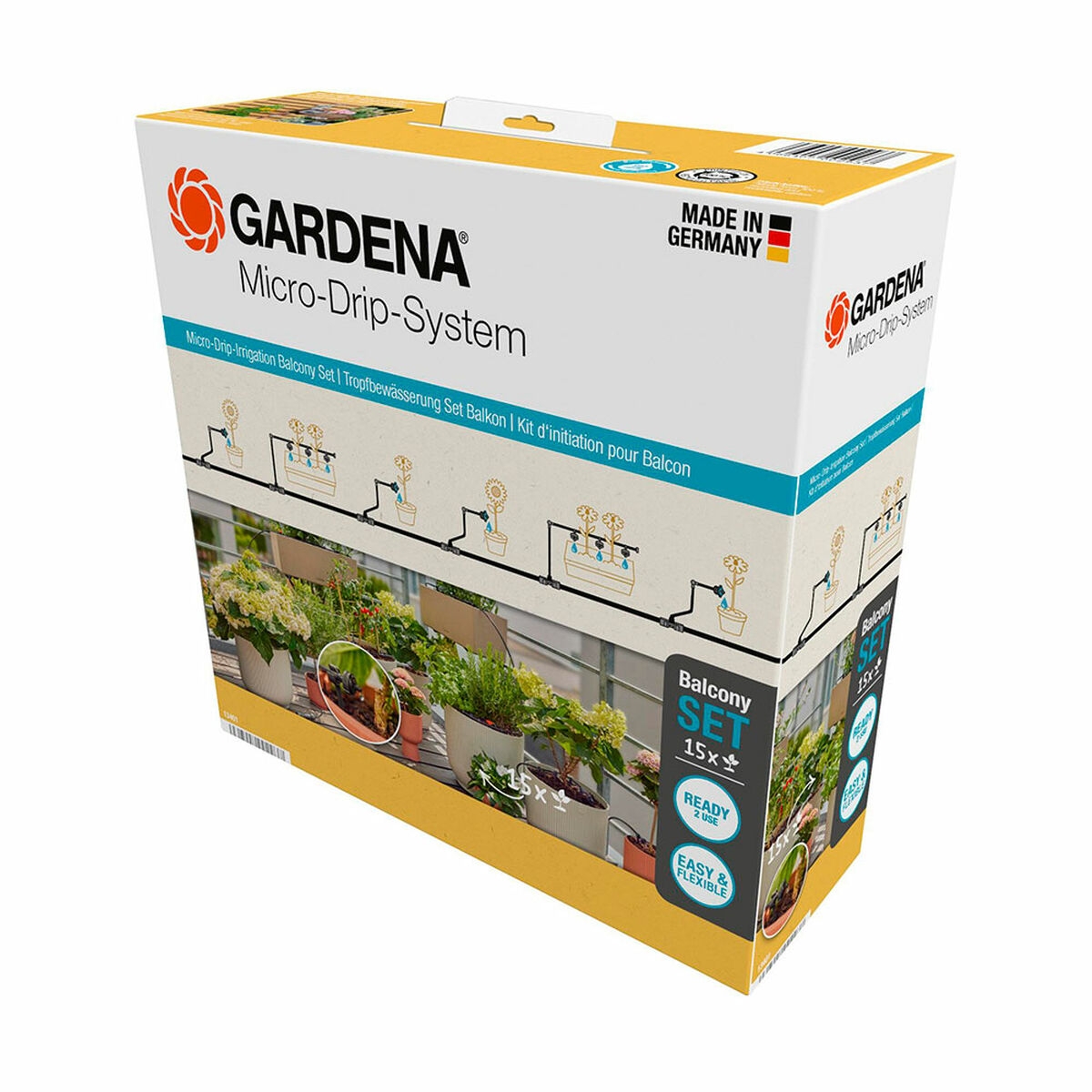 Sistema de Riego Automático Por Goteo Para Macetas Gardena Micro-Drip 13401-20