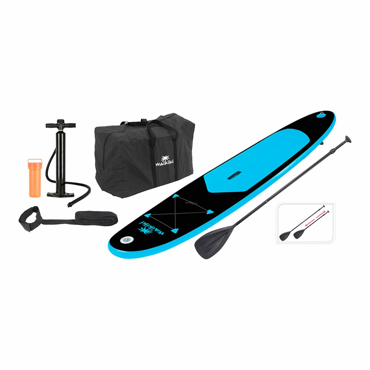 Tabla de Paddle Surf Hinchable Con Accesorios Xq Max Azul/negro