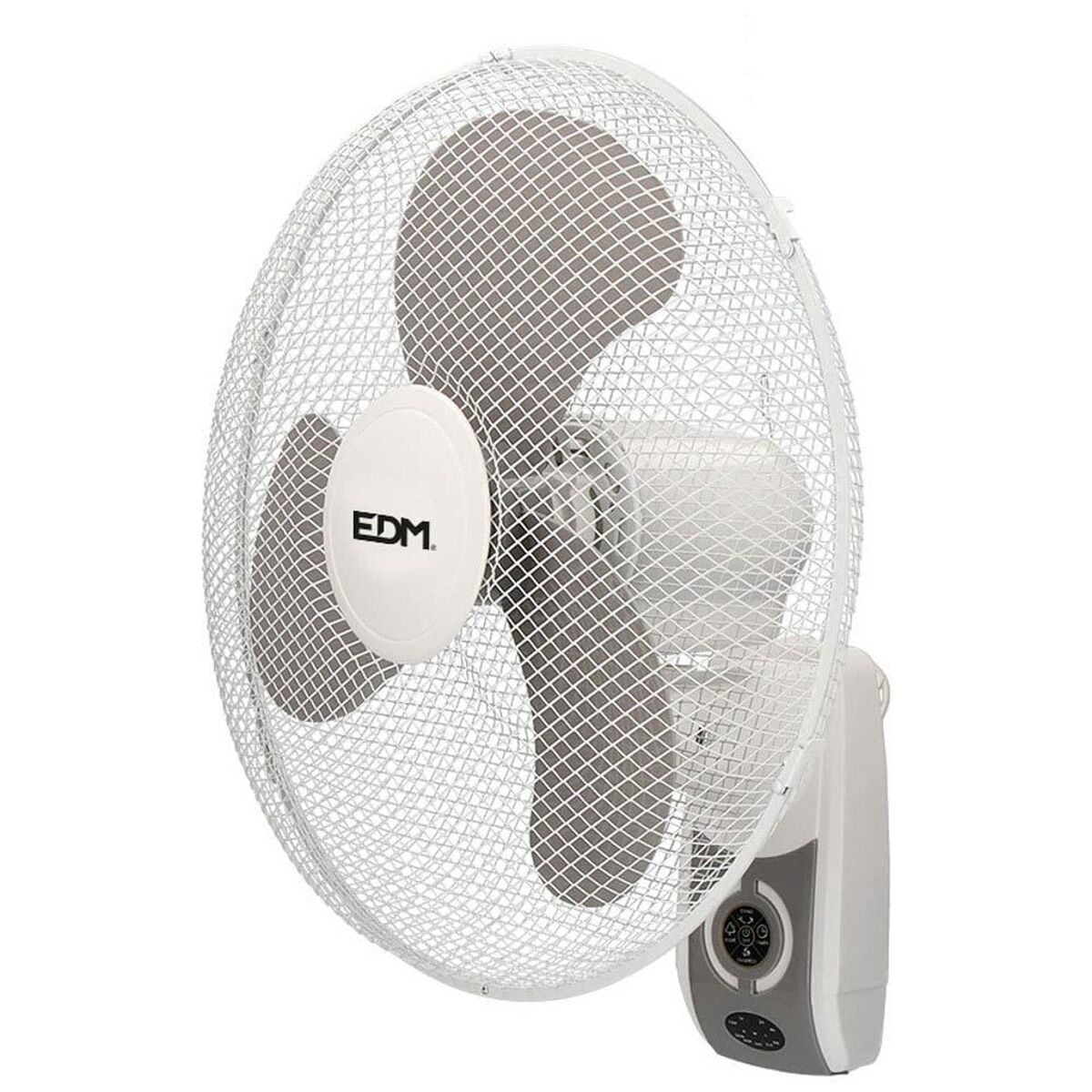 Ventilador de Pared Edm Gris Blanco 45 W ø 43 Cm