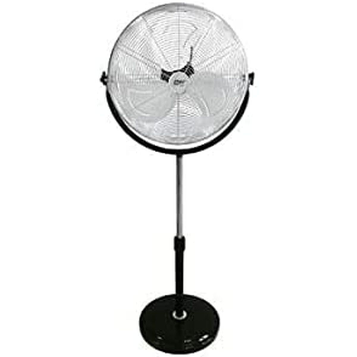 Ventilador de Pie Edm Negro Industrial Cromado Plateado 120 W