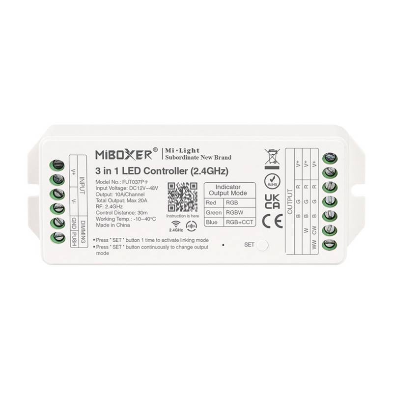 Controlador 2.4G Rf, Dc12-48V, 20A, 3 En 1 Rgb+Rgbw+Rgbcct